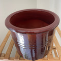 Pot vernie marron